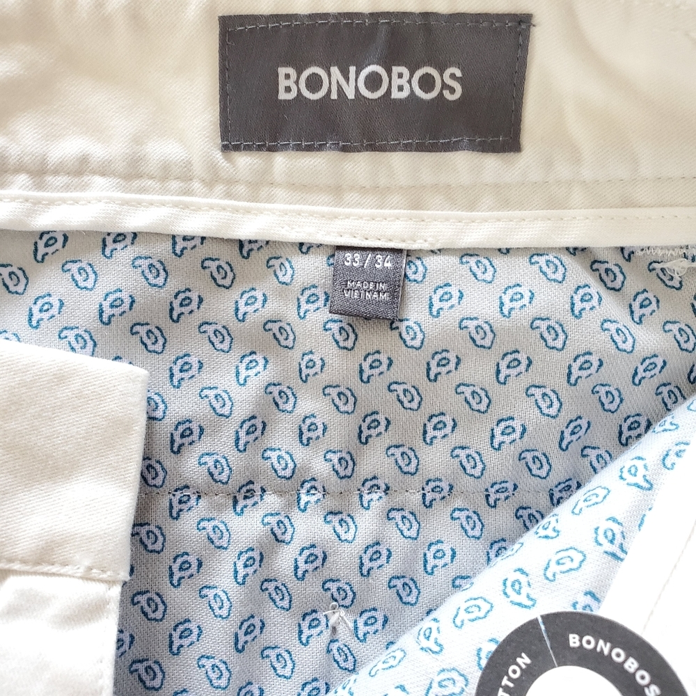 NWT Bonobos Stretch Washed Slim Chinos Size 33x34 - Picture 10 of 12